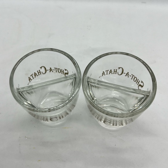 Rum Chata Shot-a-Chata Split Shot Glasses Set of 2 - Picture 3 of 5